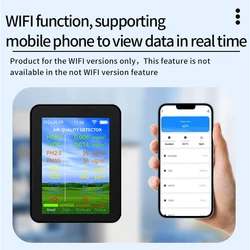 Tuya WiFi Multifunctional Air Quality Meter Household HCHO TVOC Carbon Monoxide CO2 PM2.5 PM10 Tester Portable Humidity Detector