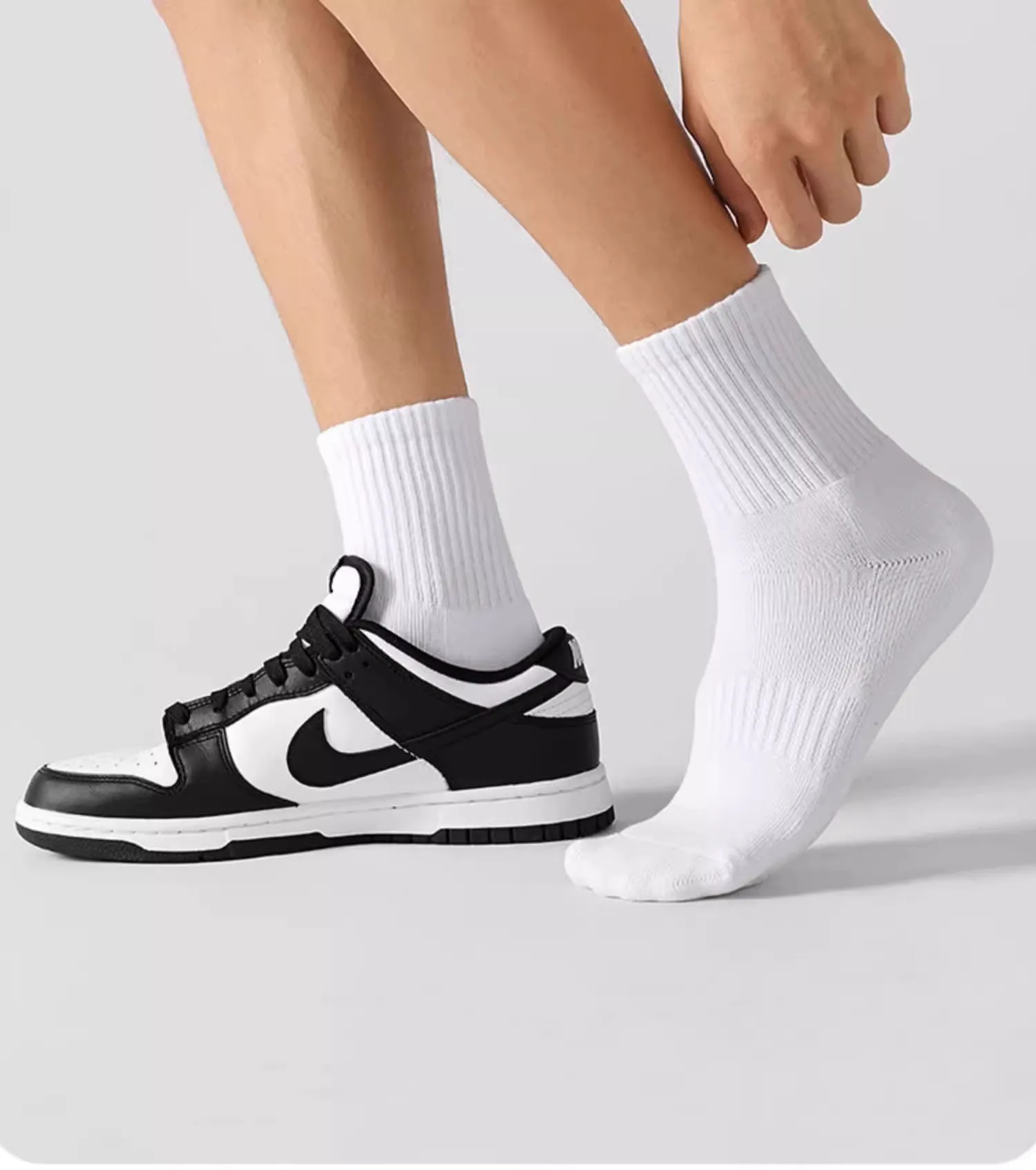 5 Paar dicke Baumwoll-Zwischensohlensocken mit zusätzlichem Fleece, geruchshemmend und schweißabsorbierend, Sportsocken für Herren, Basketballsocken – Detail 20