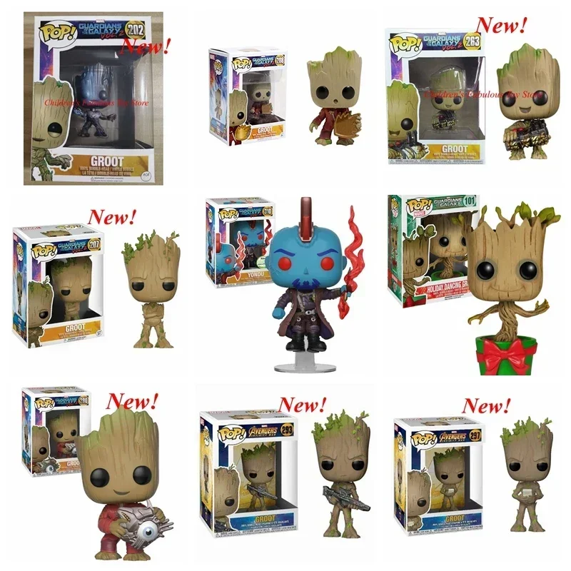 Funko Pop Guardiões do Vol. 2 groot 207 198 202 263 297 208 293 310 280 galáxia figura de ação modelo brinquedos para decoração presentes