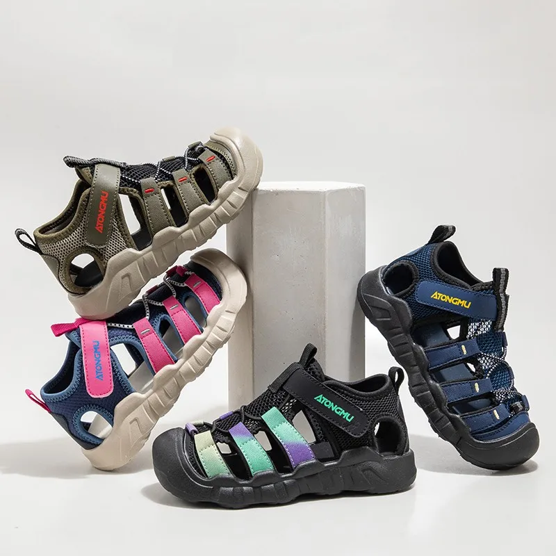 

2025 Summer New Kids Sports Sandals for Boys Girls Toddler Beach Shoes Cool Colors Versatile Chic Comfort Outdoor Play Hiking