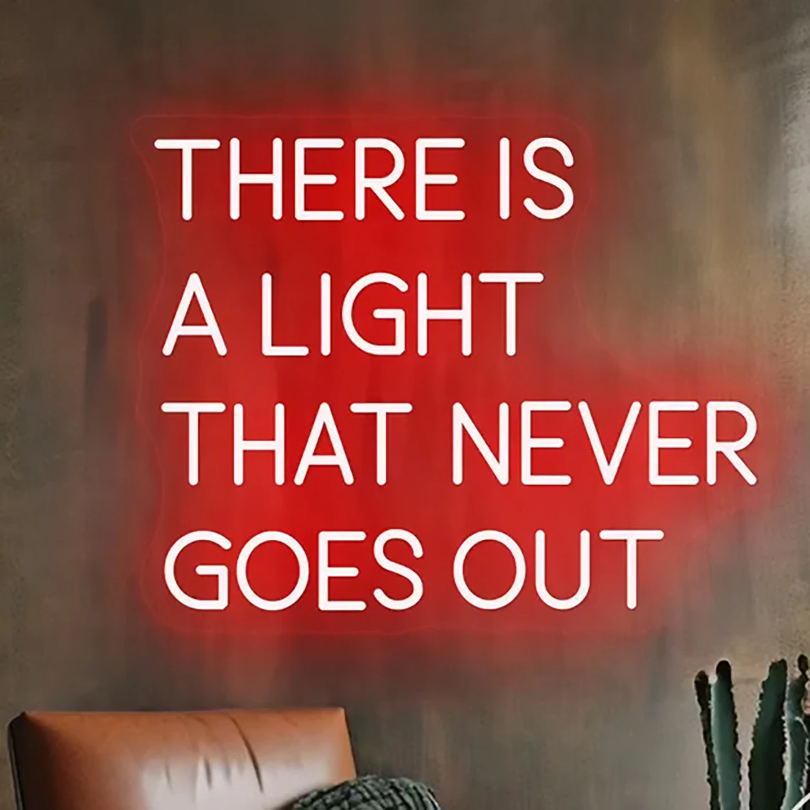 There Is A Light That Never Goes Out Neon Sign Custom Quote Neon Bedroom Home Wall Decor Quote Wall Art Personalized Birthday Gi