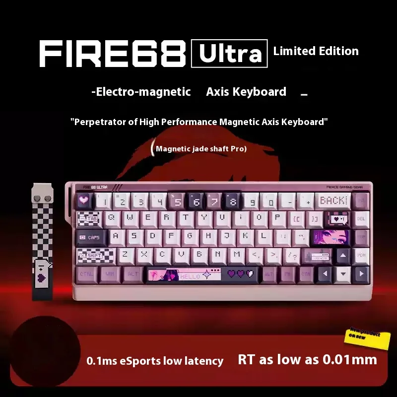 New MADLIONS Fire68 Ultra Limited Edition All Aluminum Cnc Magnetic Jade Pro Esports Magnetic Axis Keyboard Office Game Gifts