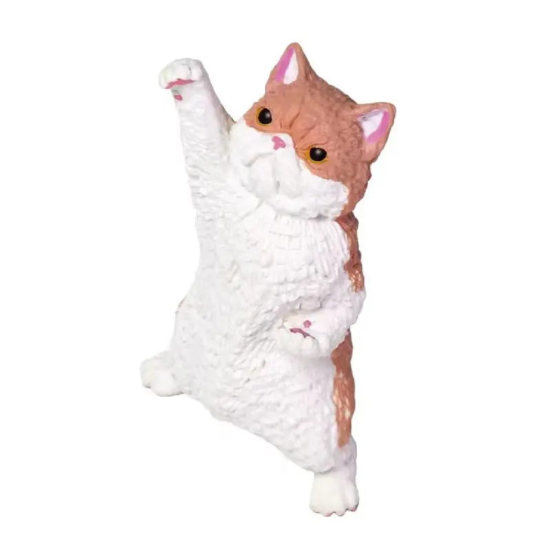 Echte actiefiguur De tweede ronde van juichende kat Gacha Leuk trendy speelgoedornament