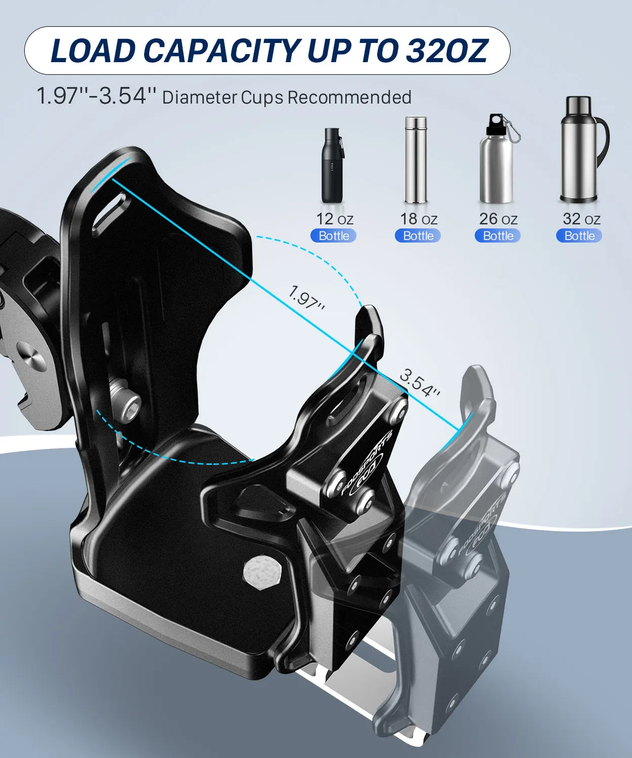 Suporte de copo para motocicleta Fodsports, suporte universal para garrafa de água de bicicleta, suporte para modificação de bicicleta de motocicleta