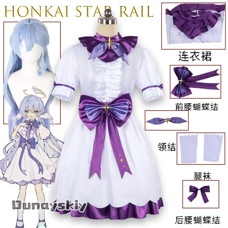 

BHonkai Star Rail Robin Sunday Young Косплей Костюм Аниме Персонаж Наряд Платья Парик Униформа для ролевых игр для женщин {Dunayskiy}