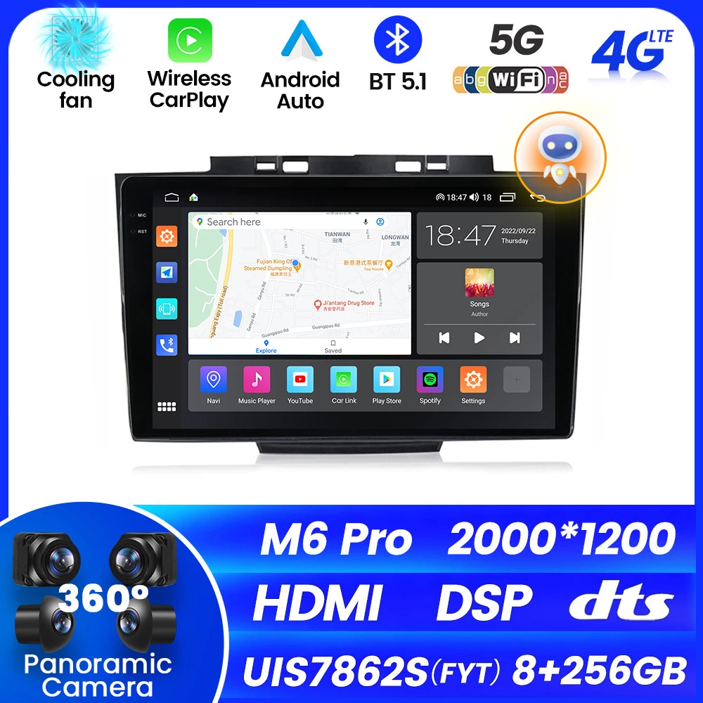 UIS7862s M6 Pro Android 12 For Great Wall Greatwall Hover H5 Haval H3 Car Radio Multimedia Player Carplay GPS Navi Stereo 4G DSP