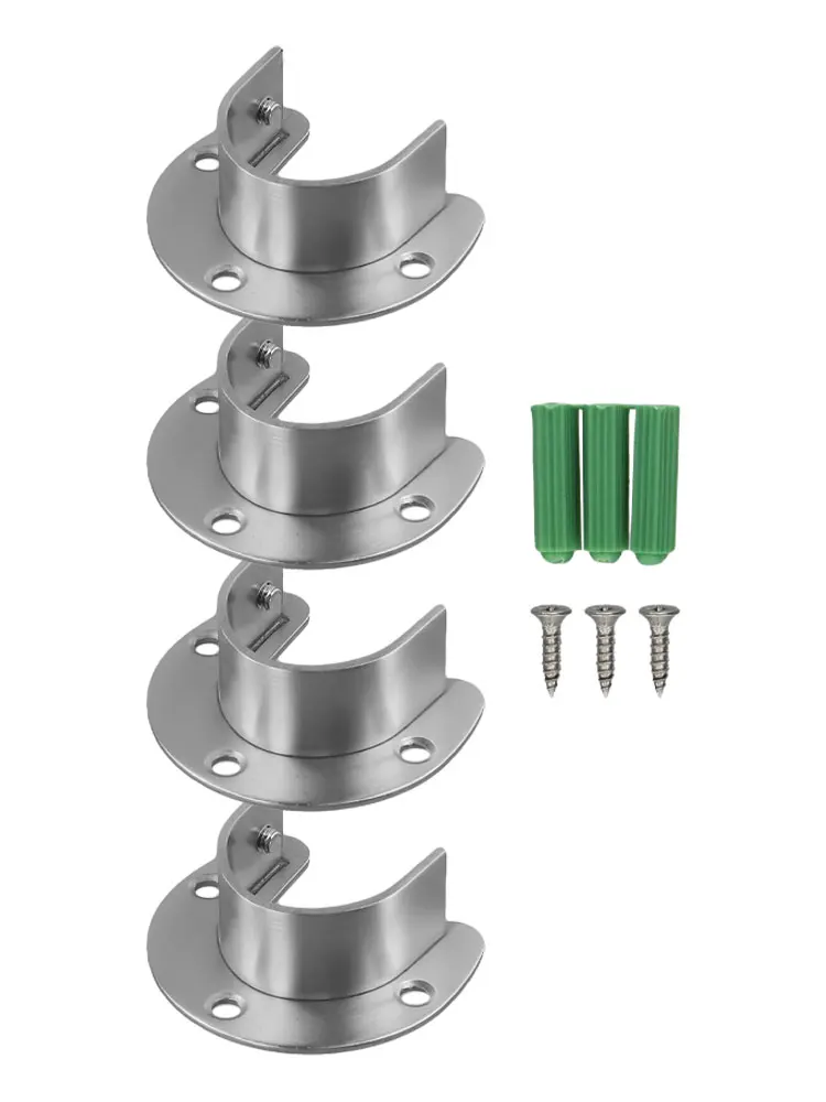 Home Organization Flange Kit Moisture Resistant Shelf Support Bracket Mounting System Rustproof Material Screw Included 4pcs Set