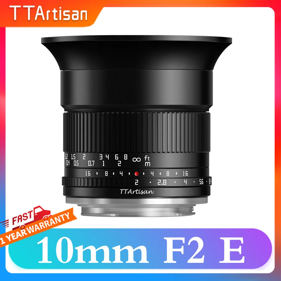 TTArtisan APS-C 10mm F2 ASPH. Ultra-wide Angle Prime Lens for Camera Photography with Sony E Mount NEX-5 NEX-C3 NEX-5N NEX-7