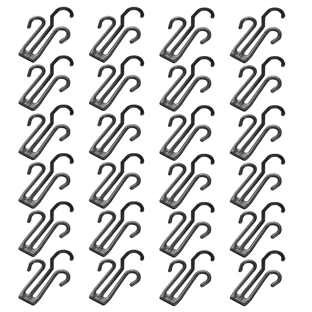 

24 Pcs Black Thickened Shoe Drying Rack Hooks for Shoes Sandals Slippers Organizer Plastic Portable Storage Home