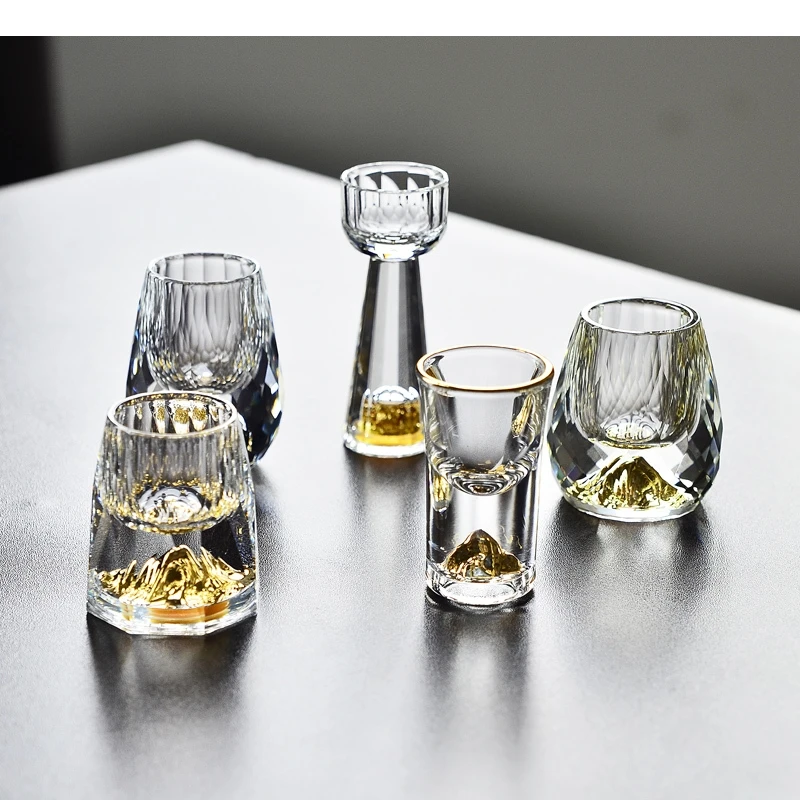 High Quality Crystal Glass Spirit Brandy Tequila Vodka Liquor Chinese Family Party Wine Set