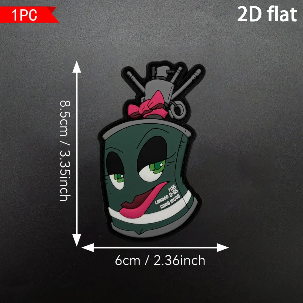 1Pc2Pc3Pc Optional Niche Collectible Fun Anthropomorphic Container-Themed Alien-Shaped Pvc Patch Badge Outdoor Bag Helmet Handmade DIY Decoration with Fleece Backing