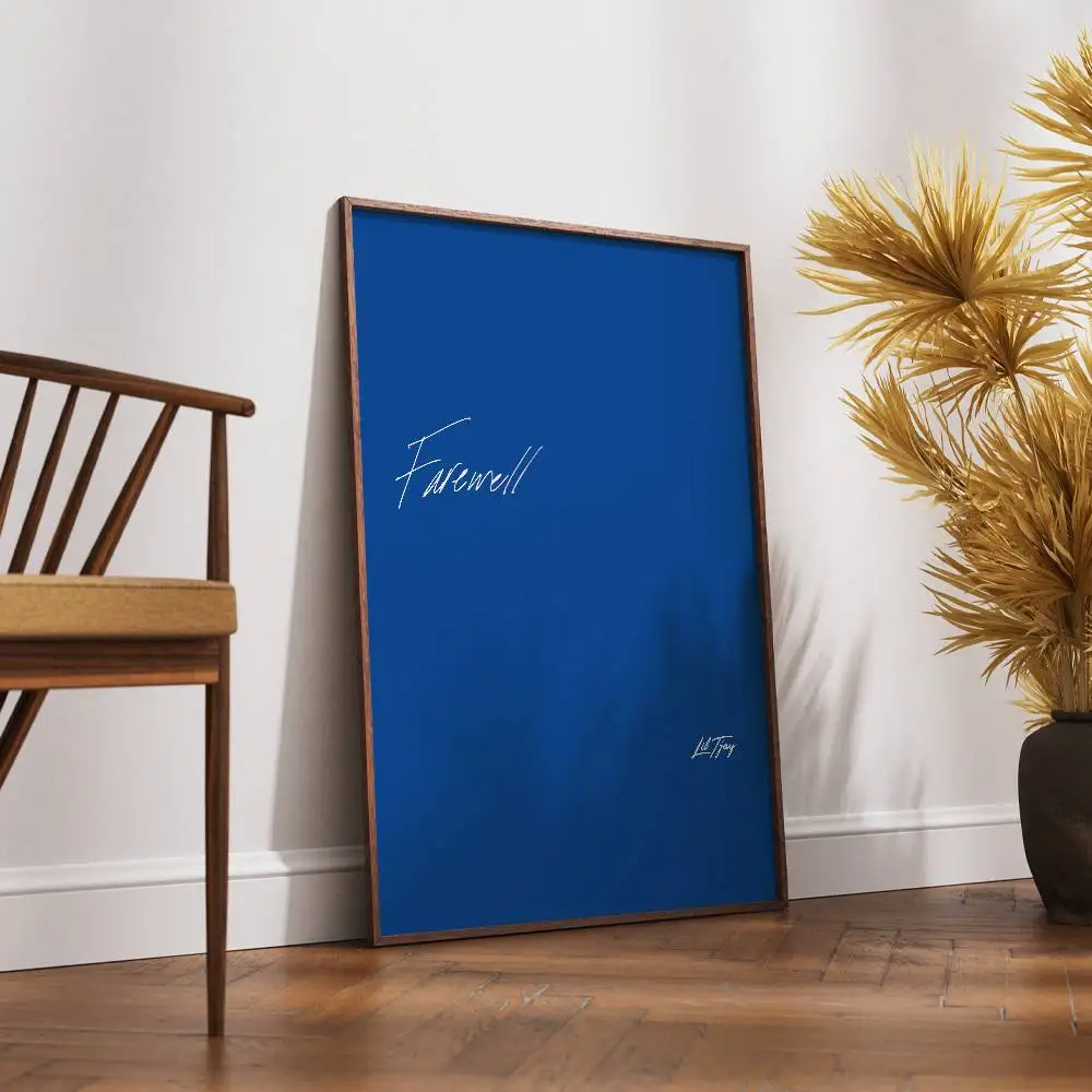 ملصق وداع ليل T-Tjay فني ذاتي اللصق مقاوم للماء ملصق ورقي للمقهى وغرفة البار