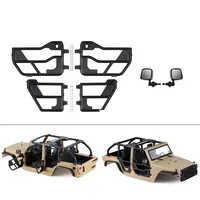 Plastic Half Door Rearview Mirror for 313mm Wheelbase 1/10 Scale RC Crawler Axial SCX10 90046 Jeep Wrangler Hard Body Shell
