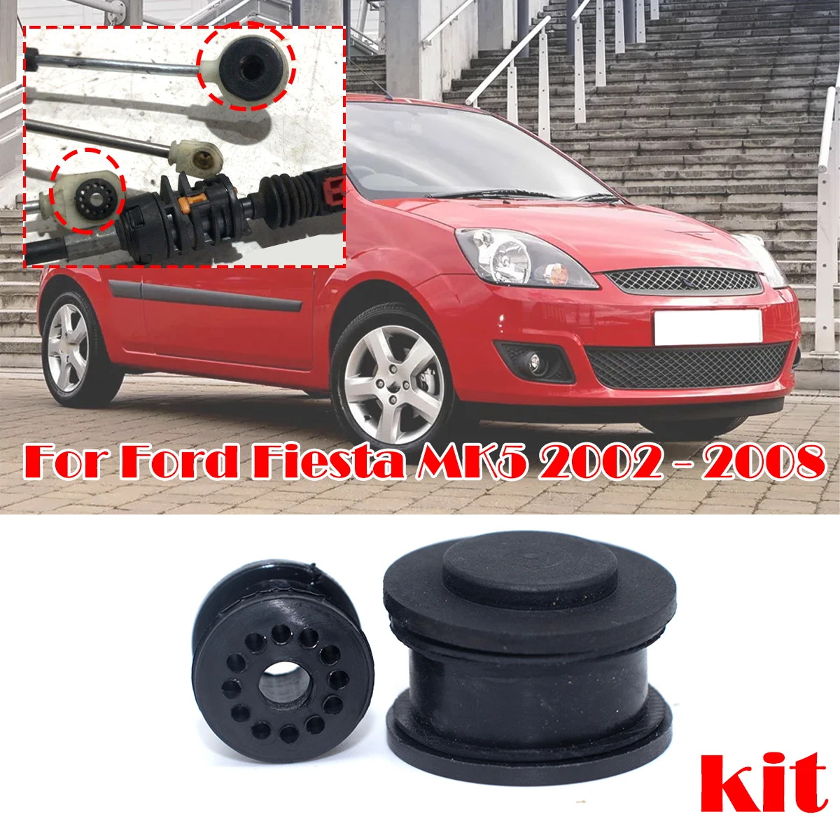 

Manual Gear Linkage Repair Kit For Ford Fiesta MK5 2002 2003-2008 Shift Cable Bushing Rubber End Pivot Connector Clamp Collet