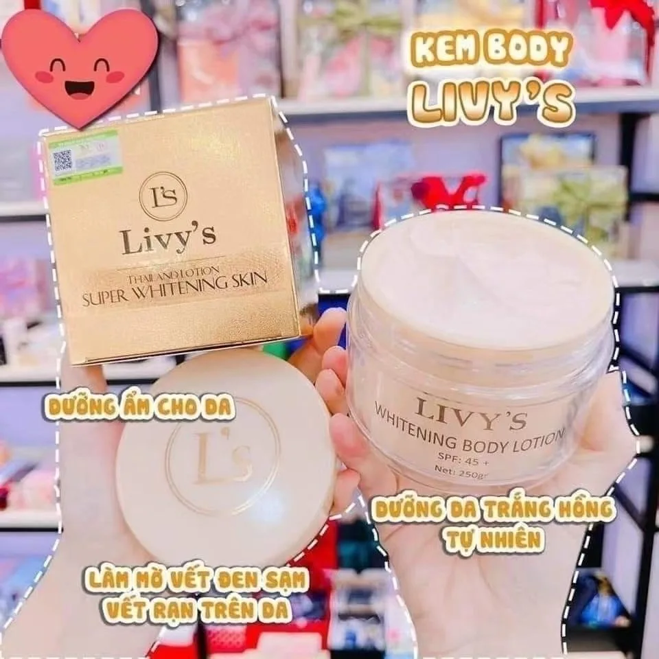 KEM DUONG TRANG BODY CAO CAP LIVY'S VANG SPF 45+  Body Lotion