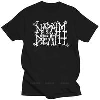 NAPALM DEATH Old Logo band poster album cover heavy metal hard rock fashion cotton T Shirt all sizes S 5XL men's Black White