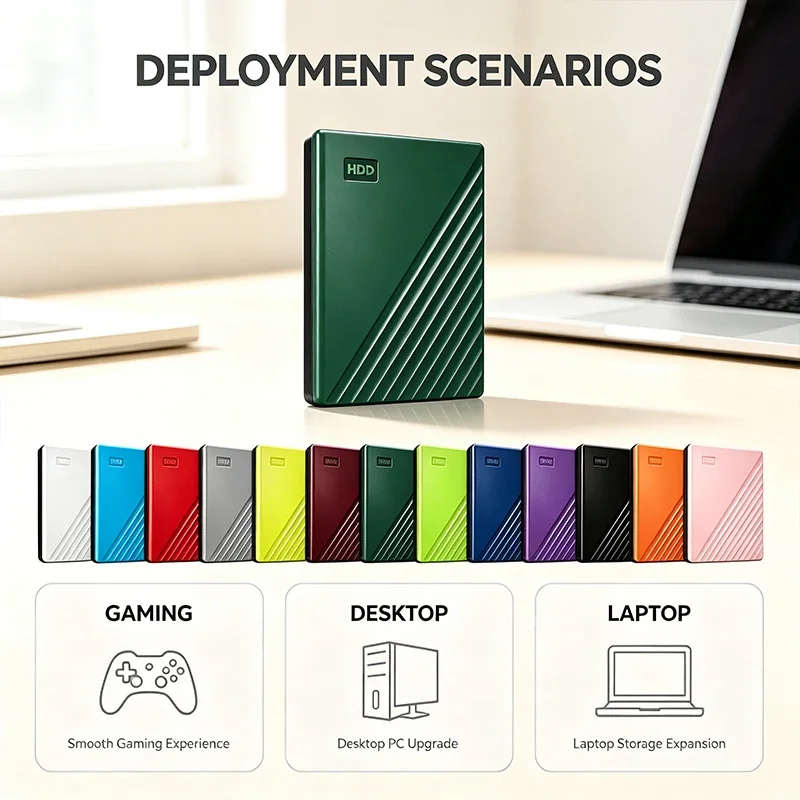 2.5 Inch External Hard Drive, New Durable Portable HDD with Fast Data Transfer, Multi-Device Compatible for File & Data Backup