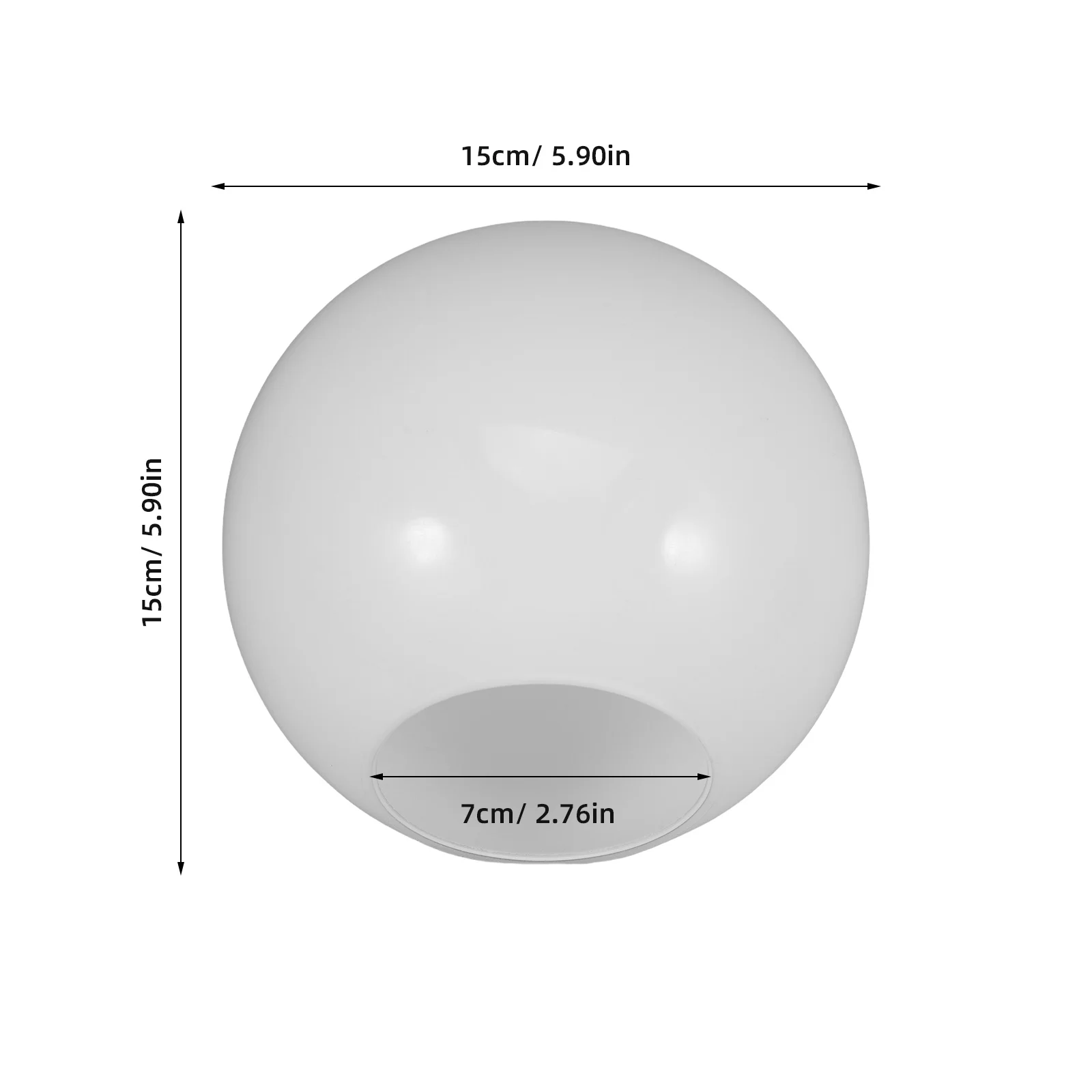 عاكس الضوء الزجاجي المستدير E27 غطاء خفيف لمصباح آخر غلوب وتركيبات الإضاءة المعلقة على السقف #5