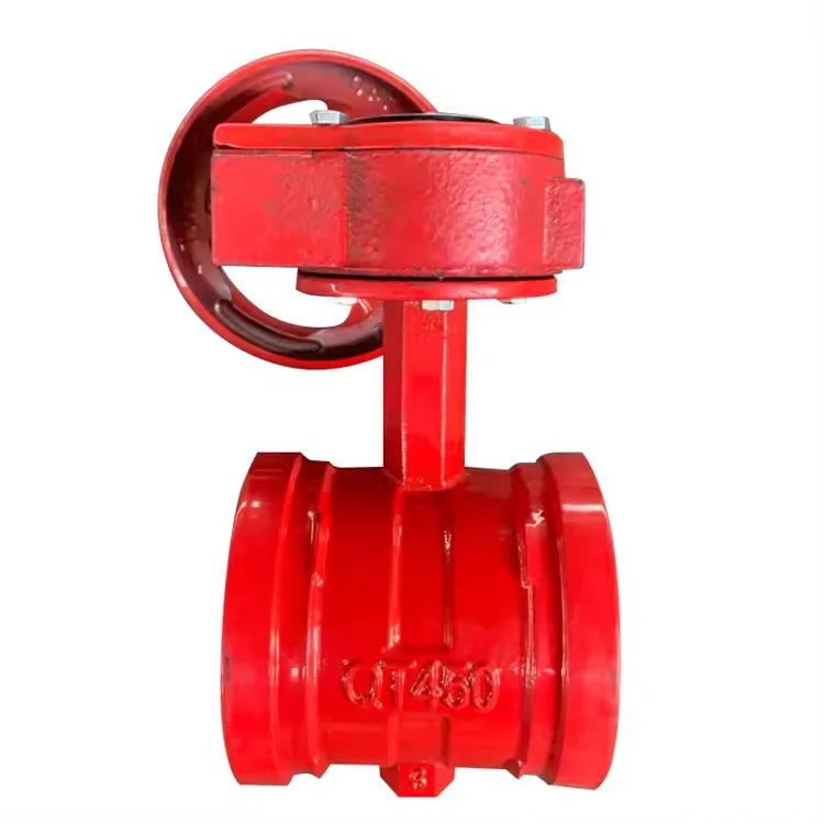 

Hand Operated Ductile Iron Grooved Turbine Butterfly Valve Fire Signal 4 inch Butterfly Valve