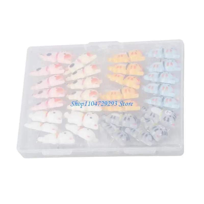Y2GD 30 PCS PUSHPINS CARTOON VOOR PUSH PUSS DUMB Tacks Resin voor hoofdstaal Drawi