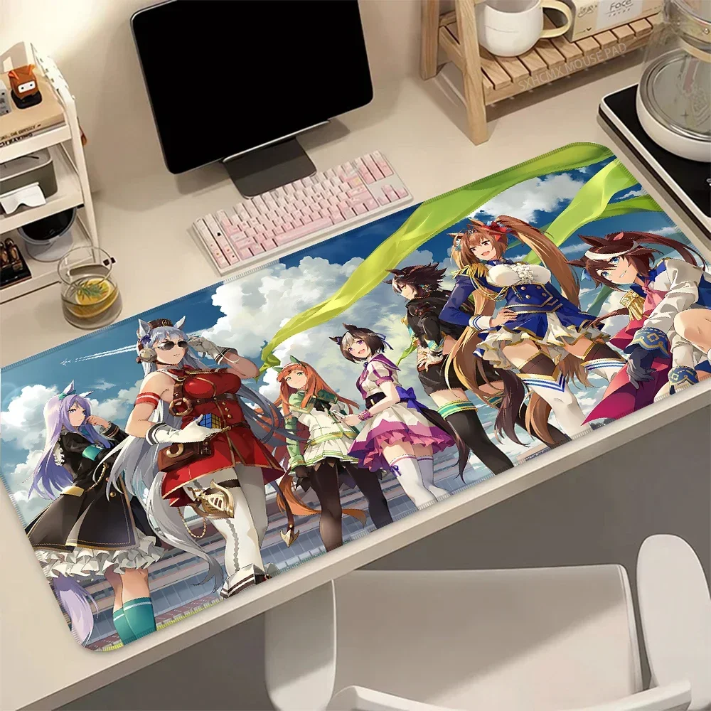 CIFBUY Umamusume Pretty Derby Gold Ship Large Gaming Mouse Pad, Horse Girl Anime Extended Desk Mat for Gaming Desk