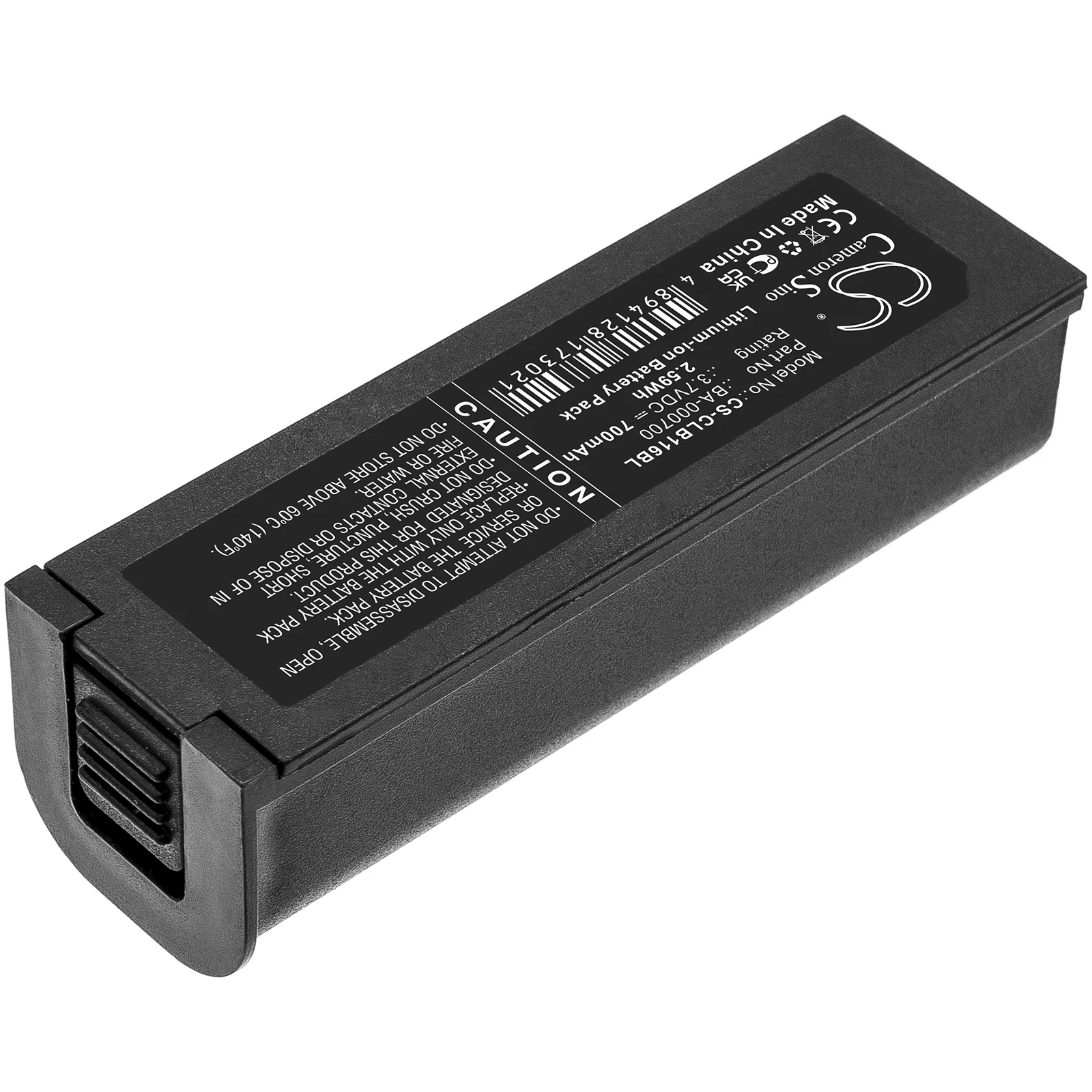 Li-ion Barcode Scanner Battery for CipherLAB,3.7v,700mAh,1166 1266 CL1160 CL1266,BA-000700