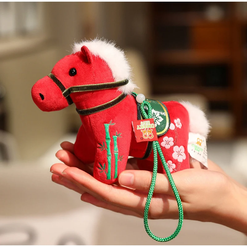 لطيف المهر المرأة حقيبة سحر ملون ثلاثية الأبعاد محشوة المفاتيح 2026 السنة الجديدة التميمة رائعة مطرزة ديكور المنزل هدية الأطفال #6