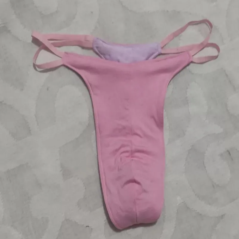 Men's Sexy Cotton Handmade Thong Solid Color Modal Silky Elastic T-back Comfortable Soft Breathable Washable G-string