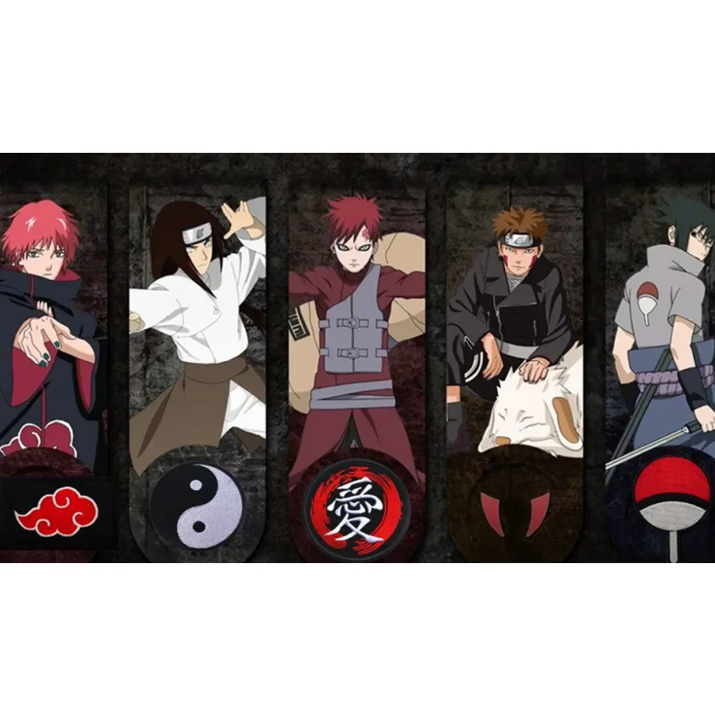 Naruto Akatsuki Anime Cartoon Embroidery Patch Cosplay Badges Hippie Iron on Kids for Clothes Stickers Badges DIY Cloth Patch