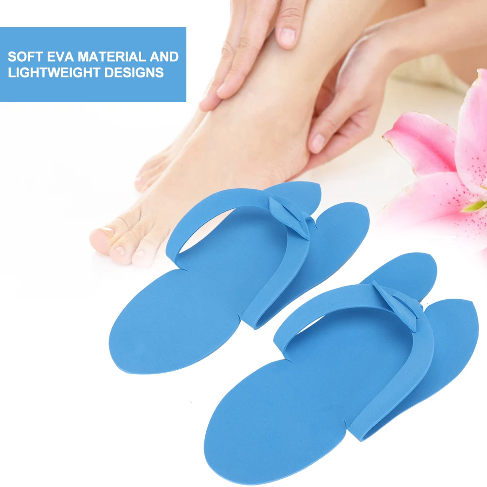 

12 Pairs Disposable Slippers Spa Pedicure Sandals Foam Pedicure Slippper Nail Art Salon Home Travelling Environmental Flip-Flops