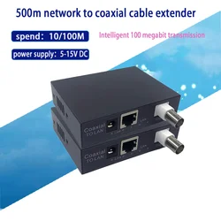 1 pair 10/100M ip Coaxia Transmission BNC to rj45 Port IP Extender CCTV HD IP Video Extender EOC  Ethernet Coaxia Extender 500m