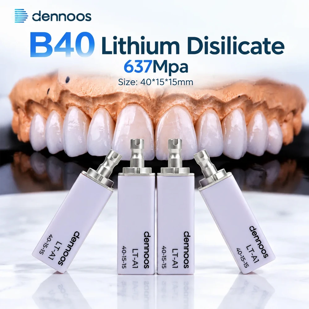 4PCS Dental Glass Ceramic Block B40 Dental Lab Lithium Disilicate Blocks HT/LT/MT CAD/CAM Sirona Cerec Milling System