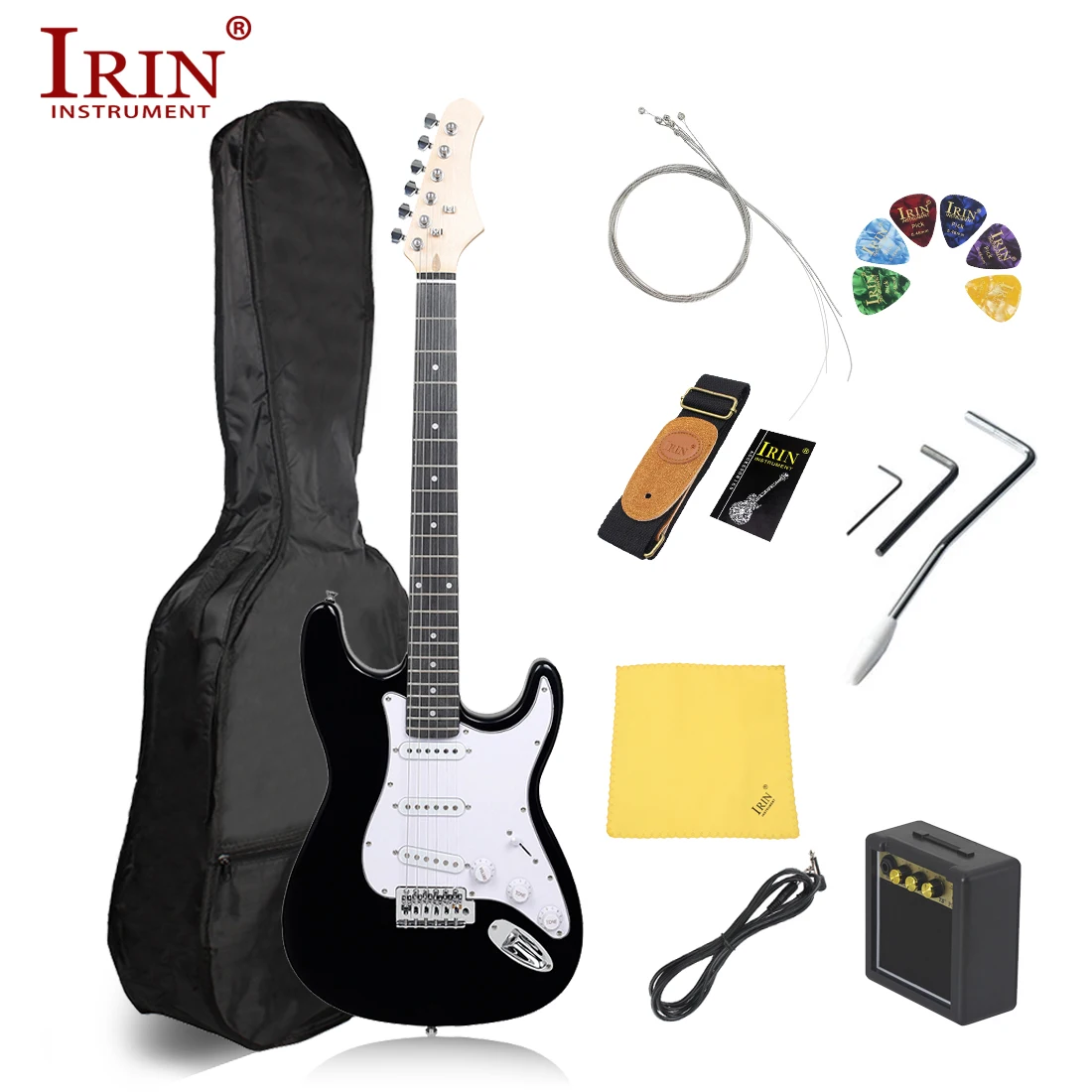 IRIN Wholesale cheap OEM ST style 1pcs professional Electric guitar set(ST-700)