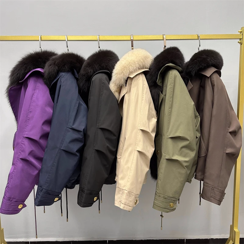 معطف نسائي جديد لشتاء 2025 من فرو الثعلب وياقة كبيرة من الفرو معطف y2k عالي الجودة موضة عالية الشارع سميكة للدفء فطيرة التغلب #2