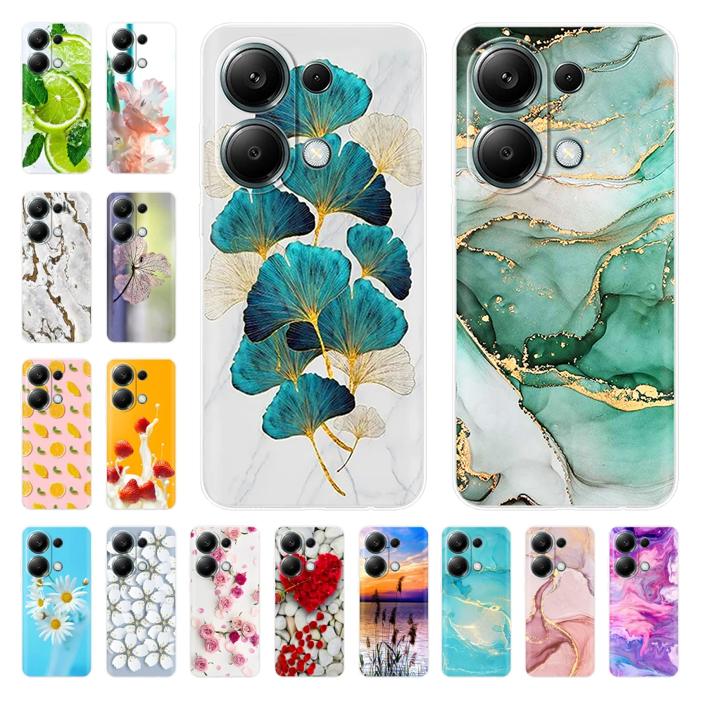 For Xiaomi Redmi Note 13 4G Case Transparent Soft Silicone TPU Back Cover Cases Fundas For Redmi Note 13 Pro 4G Phone Bag Bumper