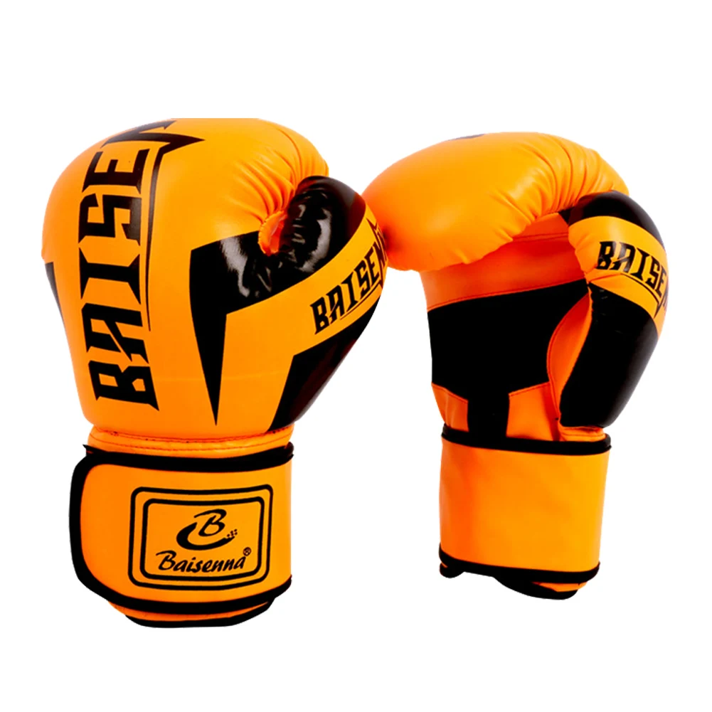 Luvas de treinamento de boxe pu, resistentes a rasgos, luvas de sparring, respiráveis, duráveis, formação única, adesivo para crianças adultas