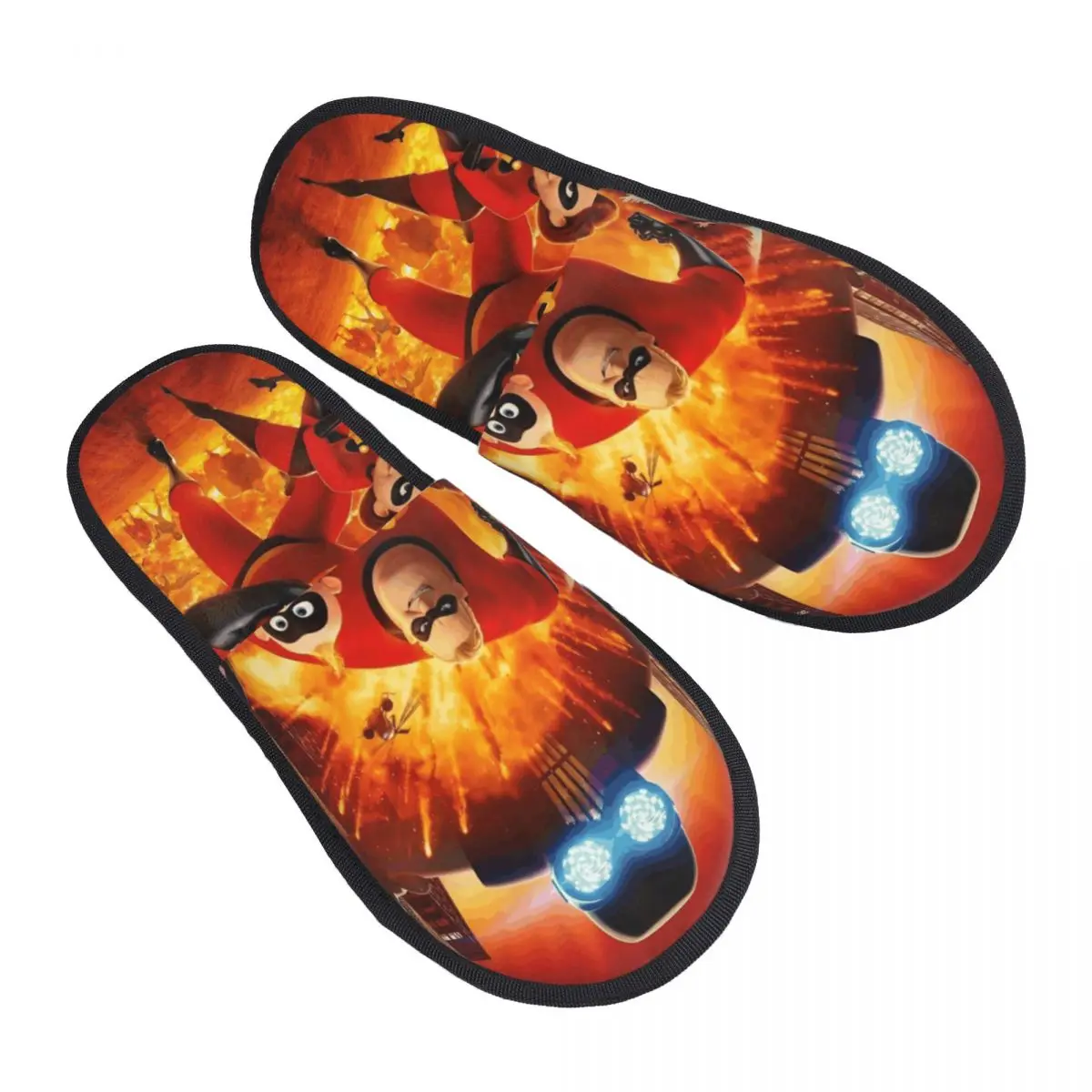 

Домашние тапочки «Суперсемейка» на заказ, женские уютные тапочки без шнуровки из пены с эффектом памяти, супергерой, аниме, гостиничные тапочки