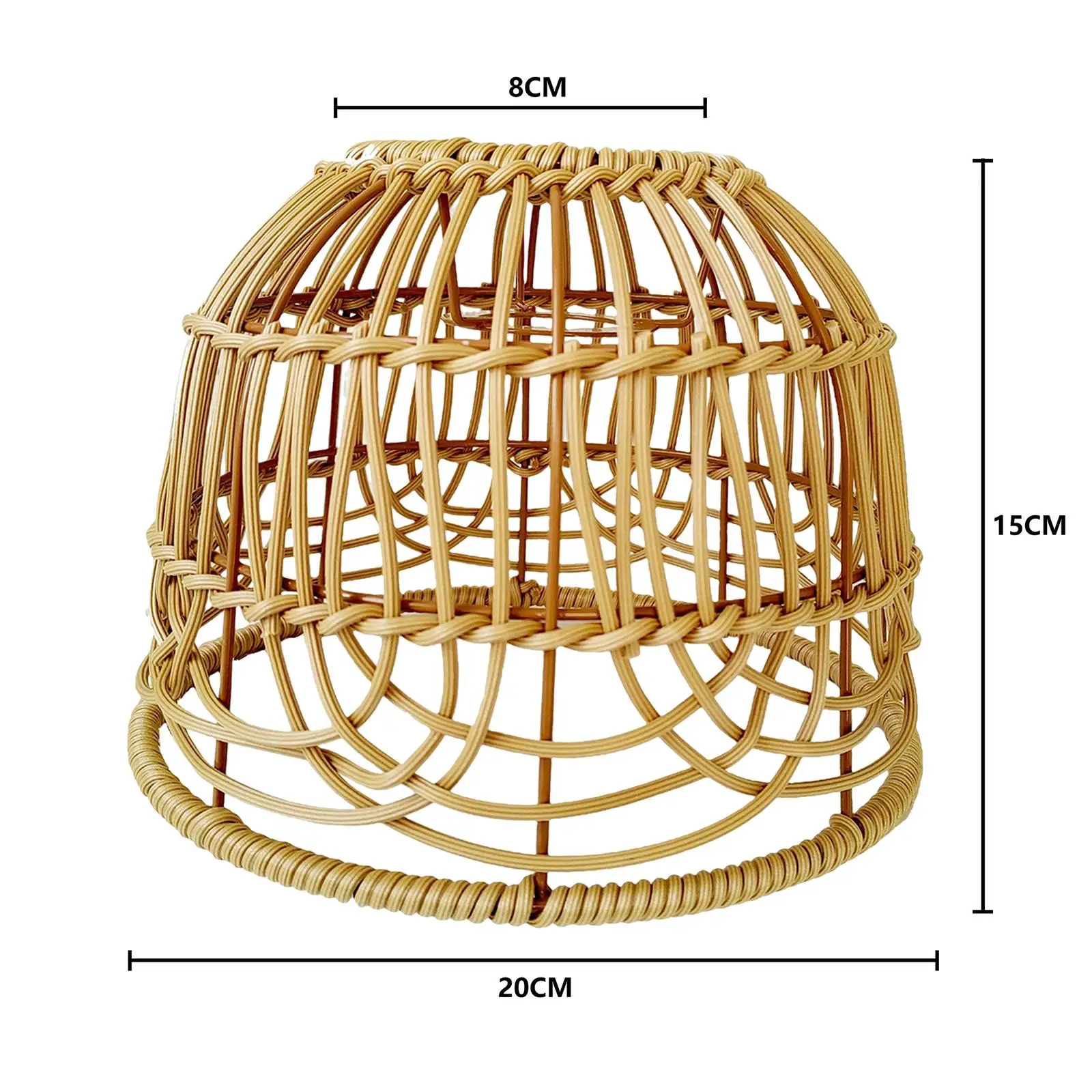 

Boho Rattan Pendant Light Shade Woven Chandelier Lampshade for Living Room Dining Room Hotel and Home Use