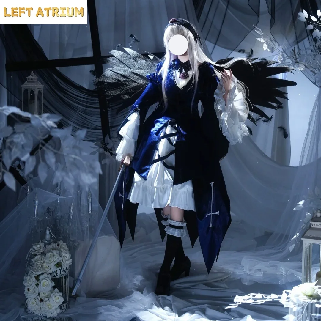 Rozen Maiden Shinku Suigintou Cosplay Costume Full Set Gothic Victorian Lolita Formal Dress Wig for Halloween Comic Con Women - view 5