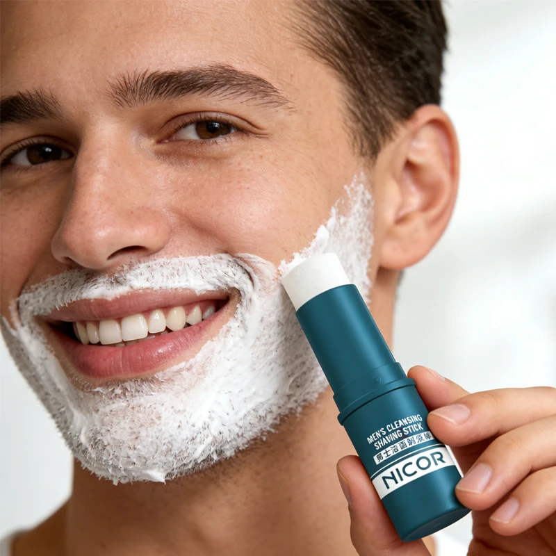 Men's facial cleansing and shaving wand, fast cleansing, refreshing and moisturizing, compact and portable, smooth shaving
