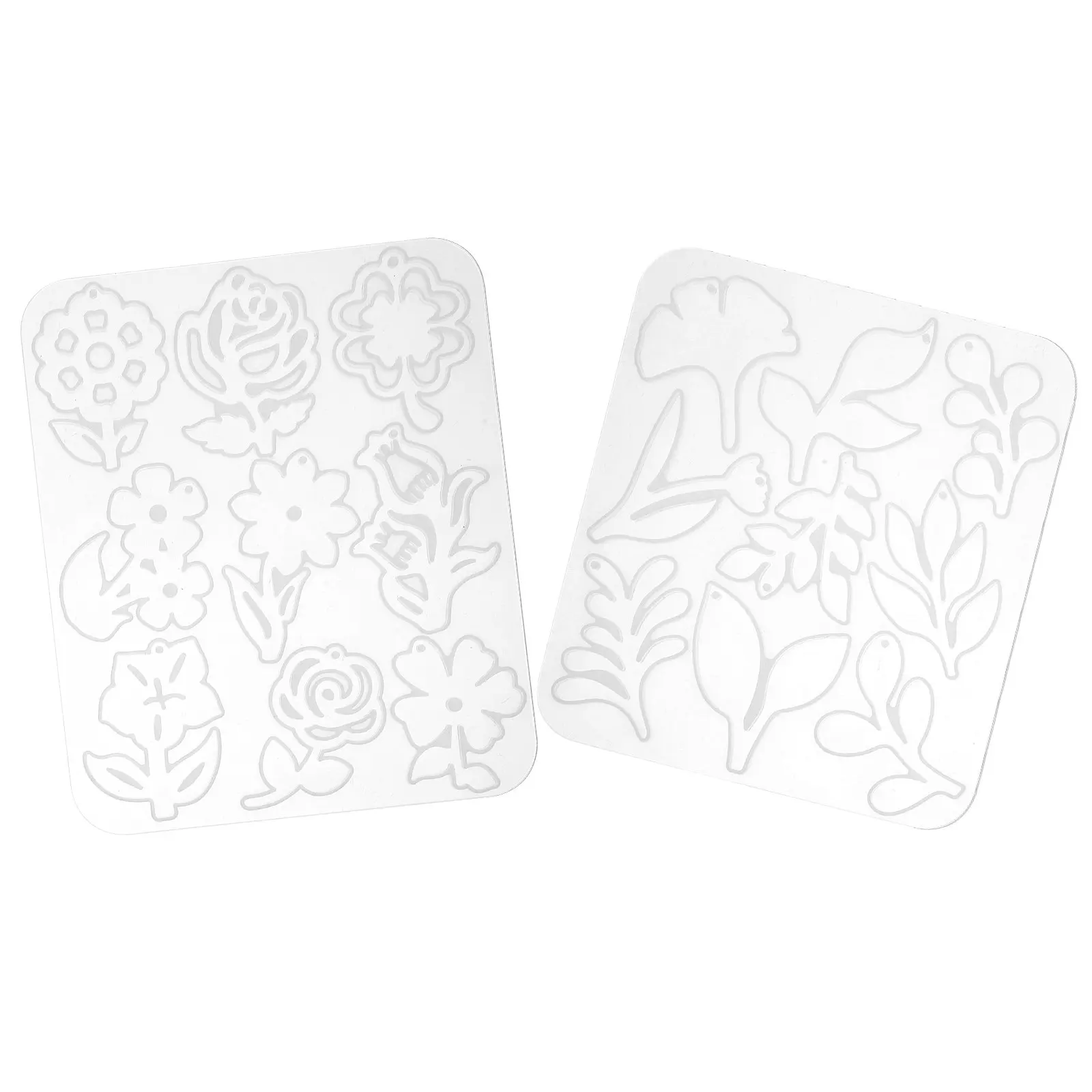 

2Pcs Silicone Resin Molds for Dangle Earrings and Pendants DIY Jewelry Making Craft Kit Compatible with Epoxy Uv