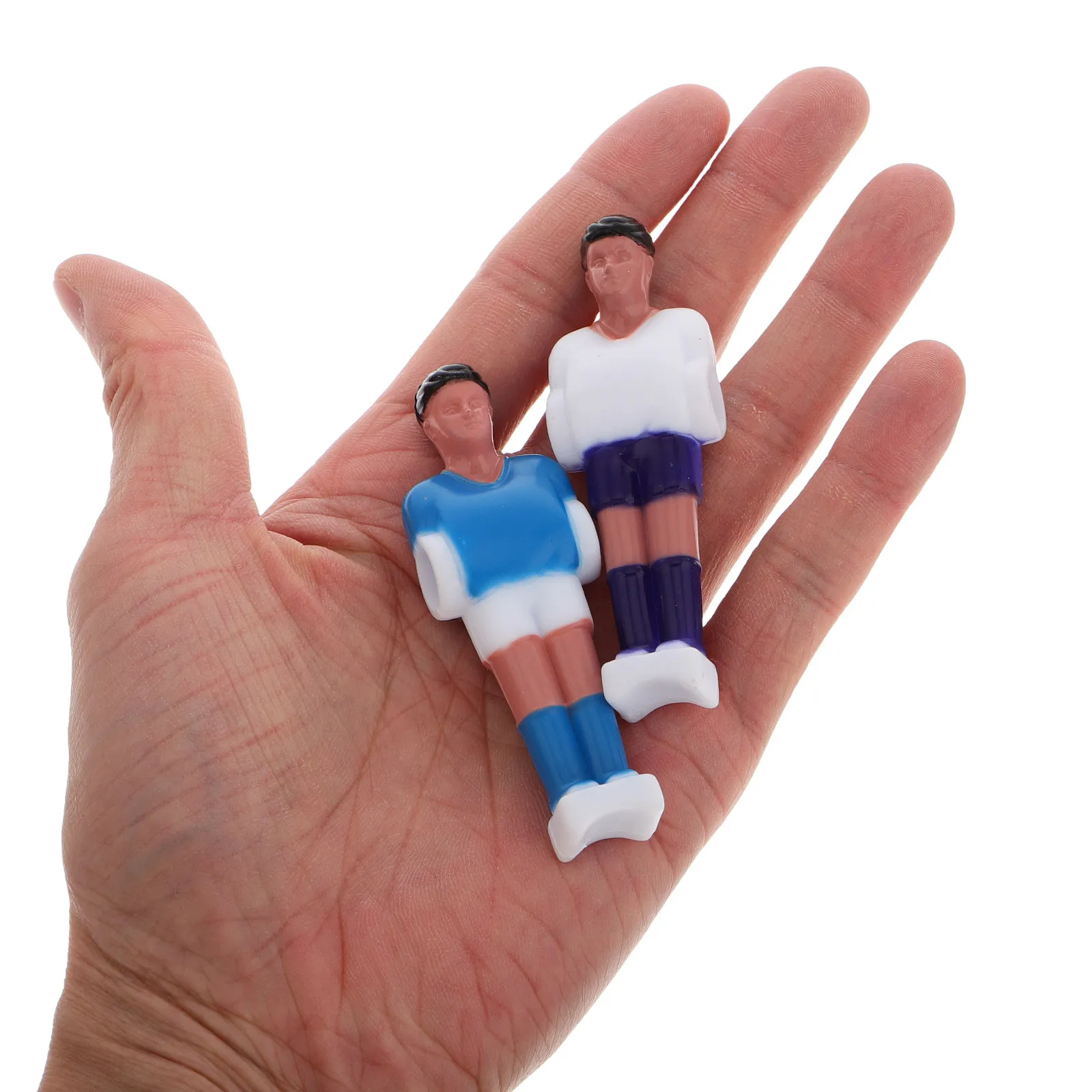 

10Pcs Resin Mini Foosball Table Soccer Player Figures Table Football Replacement Parts Desk Soccer Players Set Portable Game Kit