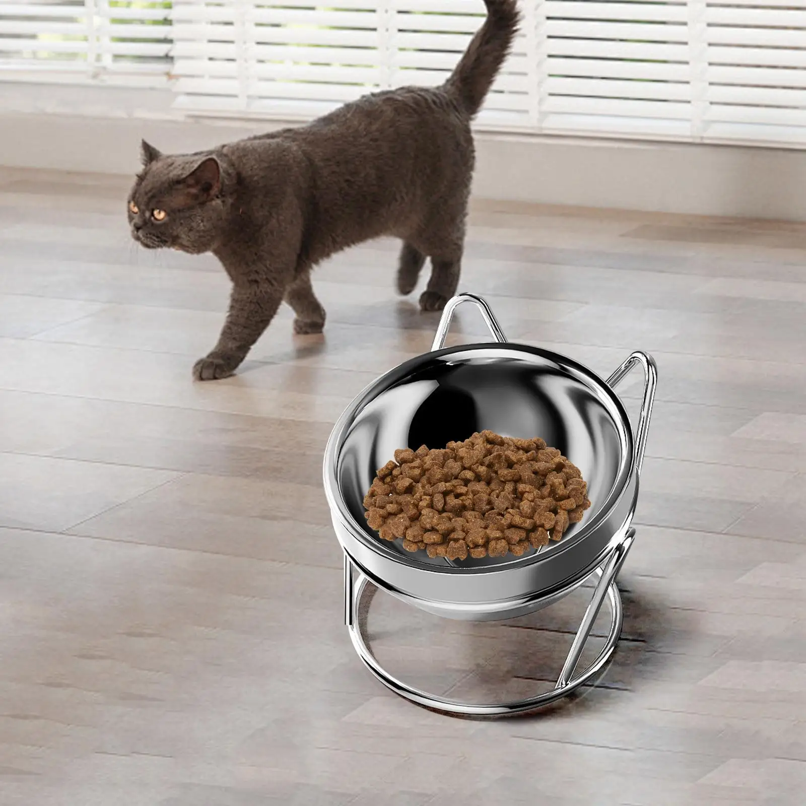 وعاء القط المرتفع 16 ° مائل أثار الكلب السلطانية ويسكي ودية نونسليب مستقرة تغذية الحيوانات الأليفة طبق تغذية الحيوانات الأليفة للقطط الداخلية #1