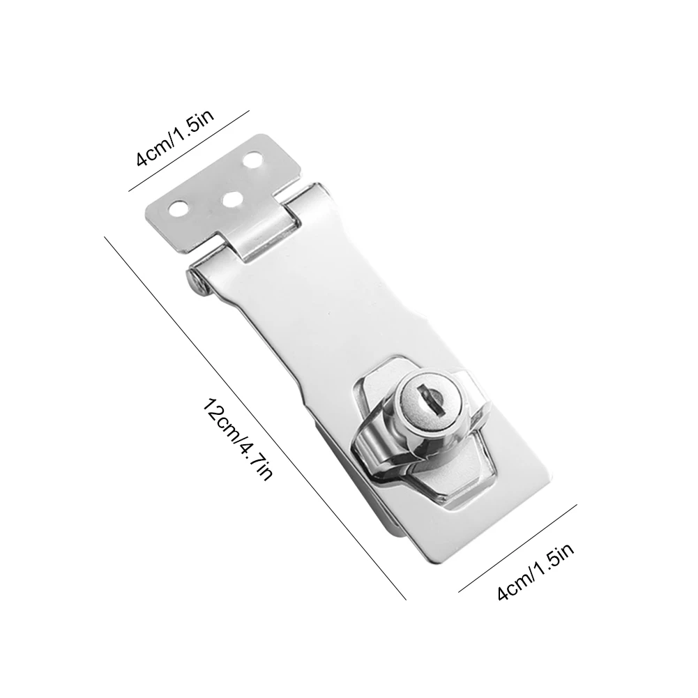 4 Inch Letter Box Locker 90 Degree Rotation with Lock Hasp Key Lock with Screw Double Door Cabinet Lock for Door Cabinet Drawer