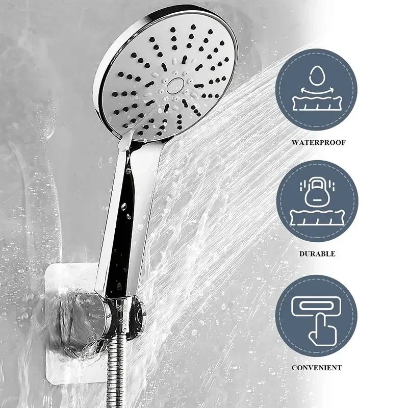 1Pcs Universal Showerhead Holder Wall Mounted Punch Free Household Adjustable Shower Bracket Self Adhesive Bathroom Accessories