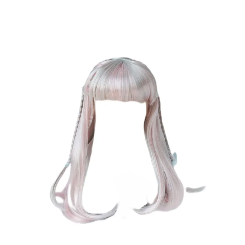 

Full sizes Doll Hair JD529 Oblique Braid Neat bangs Long Synthetic Mohair BJD Wig 1/8 1/6 1/4 1/3 Qbaby Pullip Blythes Doll wigs