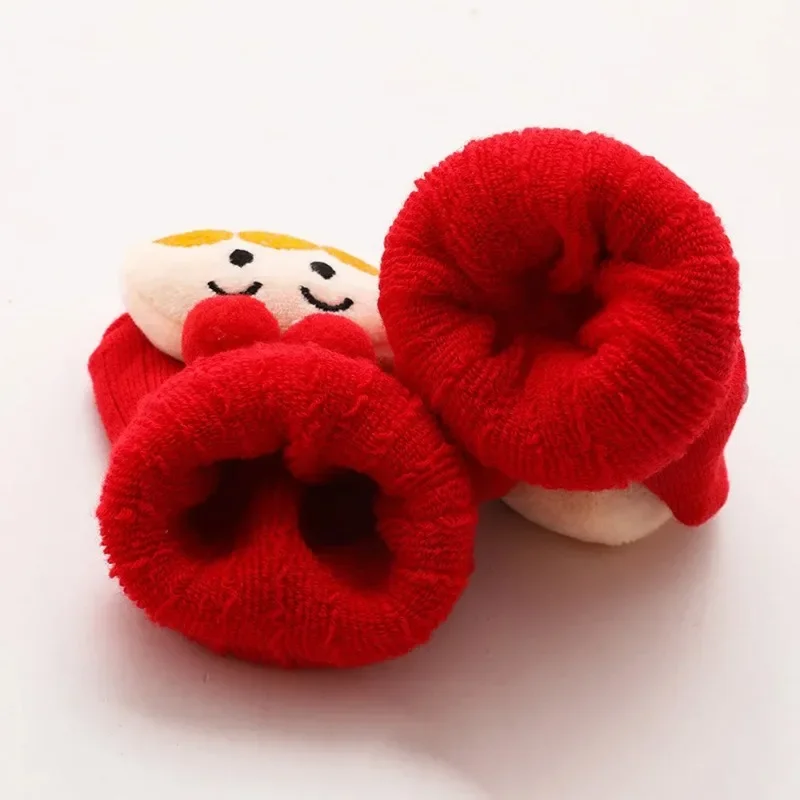 لطيف الكرتون الطفل الجوارب عيد الميلاد طفلة الجوارب لحديثي الولادة طفل رضيع الشتاء الجوارب عدم الانزلاق الاطفال جوارب يمكن السير بها على الأرض الأولاد عيد الميلاد