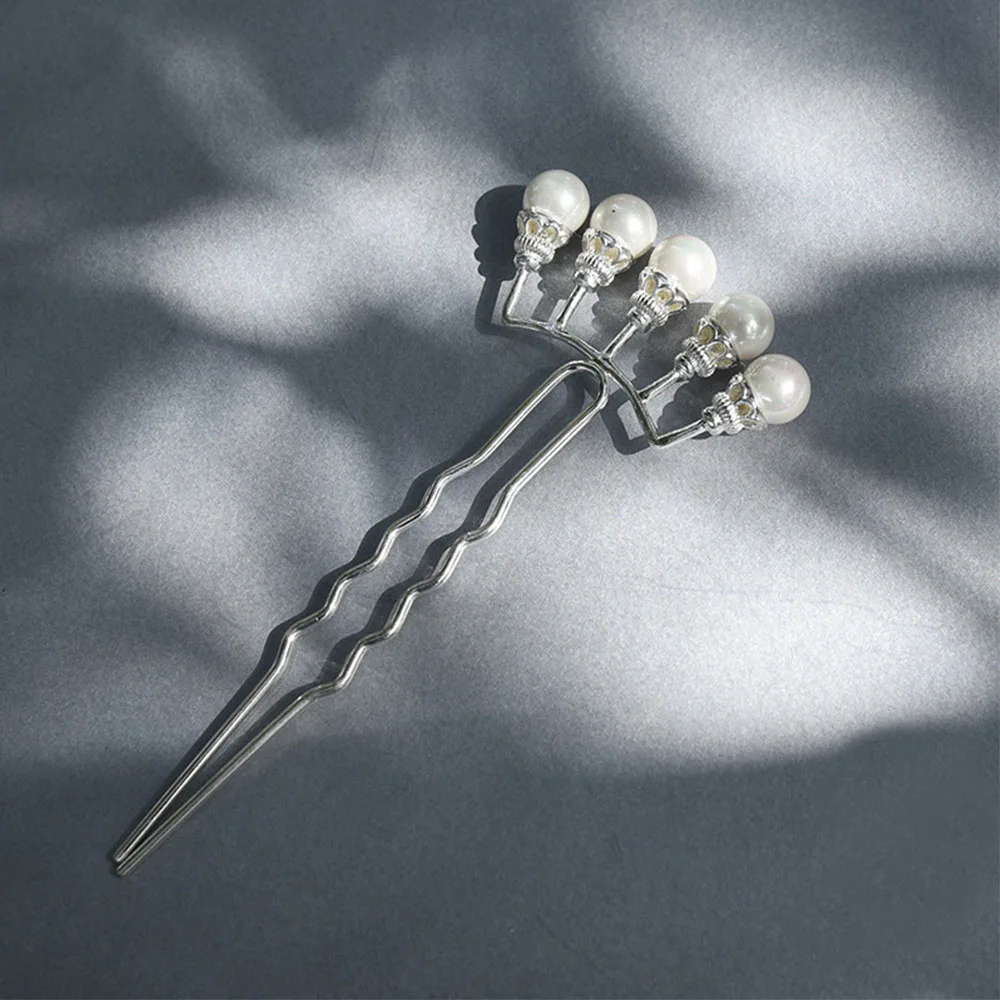 

Антикварное кимоно с кристаллами и лепестками из сплава, женская U-образная жемчужная шпилька, аксессуары для волос, вилки для волос, палочки для волос Hanfu