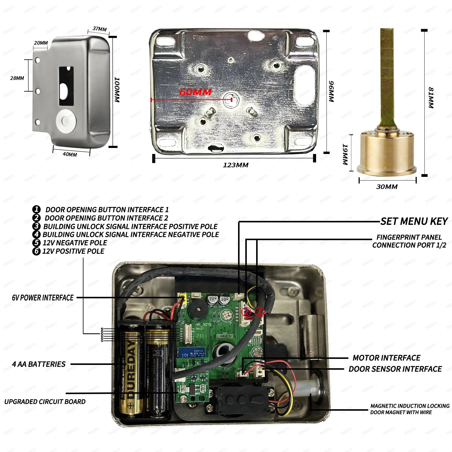TTLOCK Smart Door Lock Fingerprint Rim Lock Smart Card Digital Code Electronic Door Lock Outdoor Electronic Lock