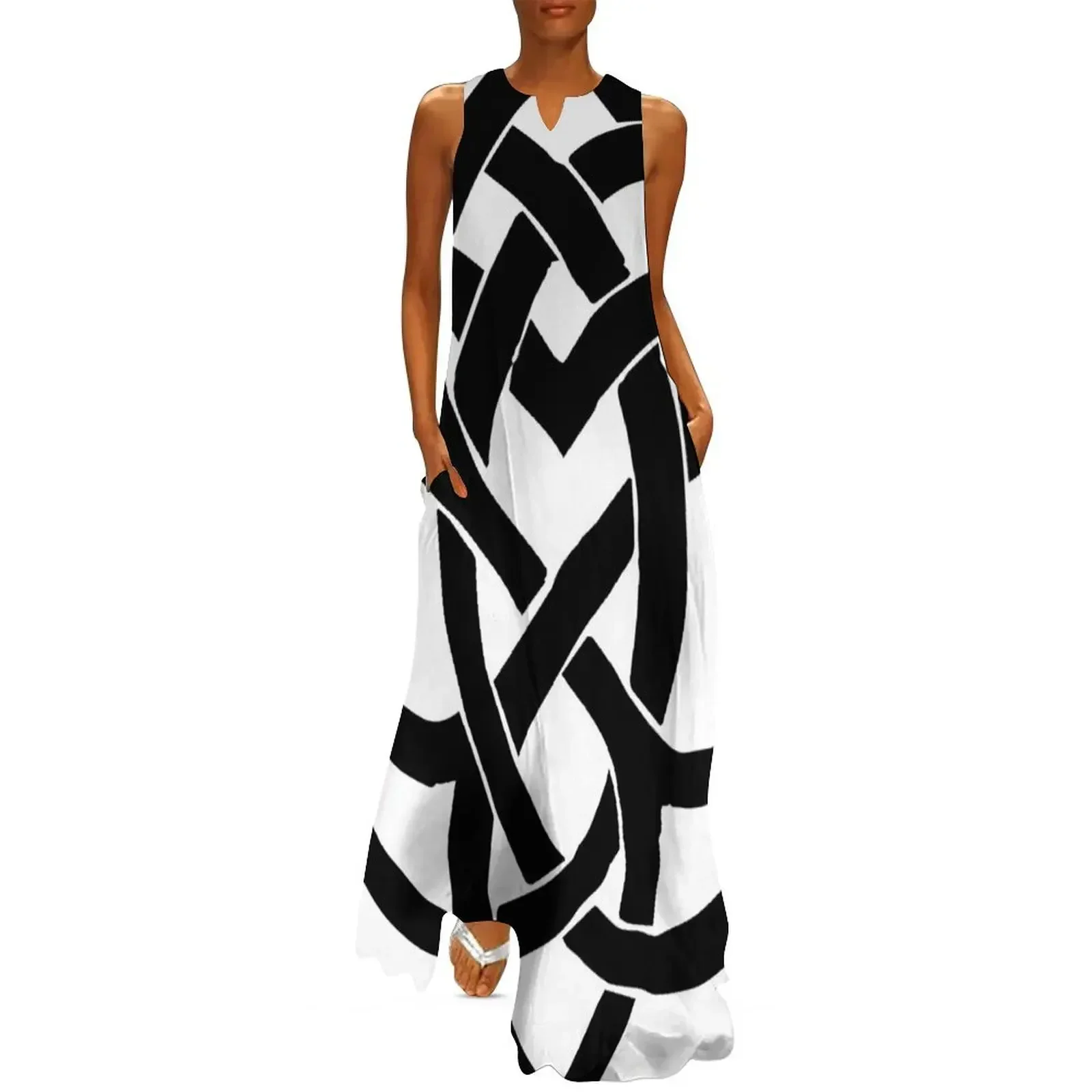 

Black Heraldic Lily Long Dress Long dresses long sleeve dress Summer dresses for women Dress